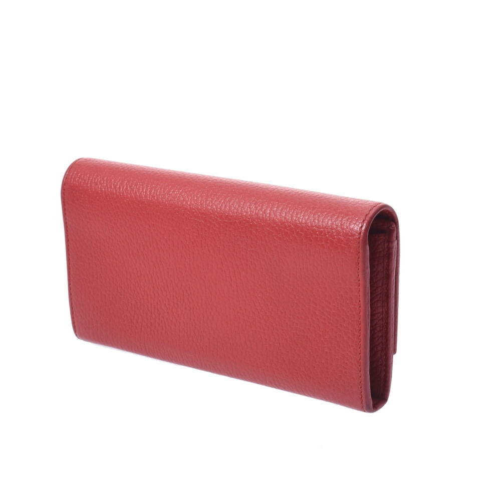 Gucci Zipper Calf GG Wallet Marmont Long Red - Picture 2 of 12